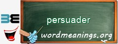 WordMeaning blackboard for persuader